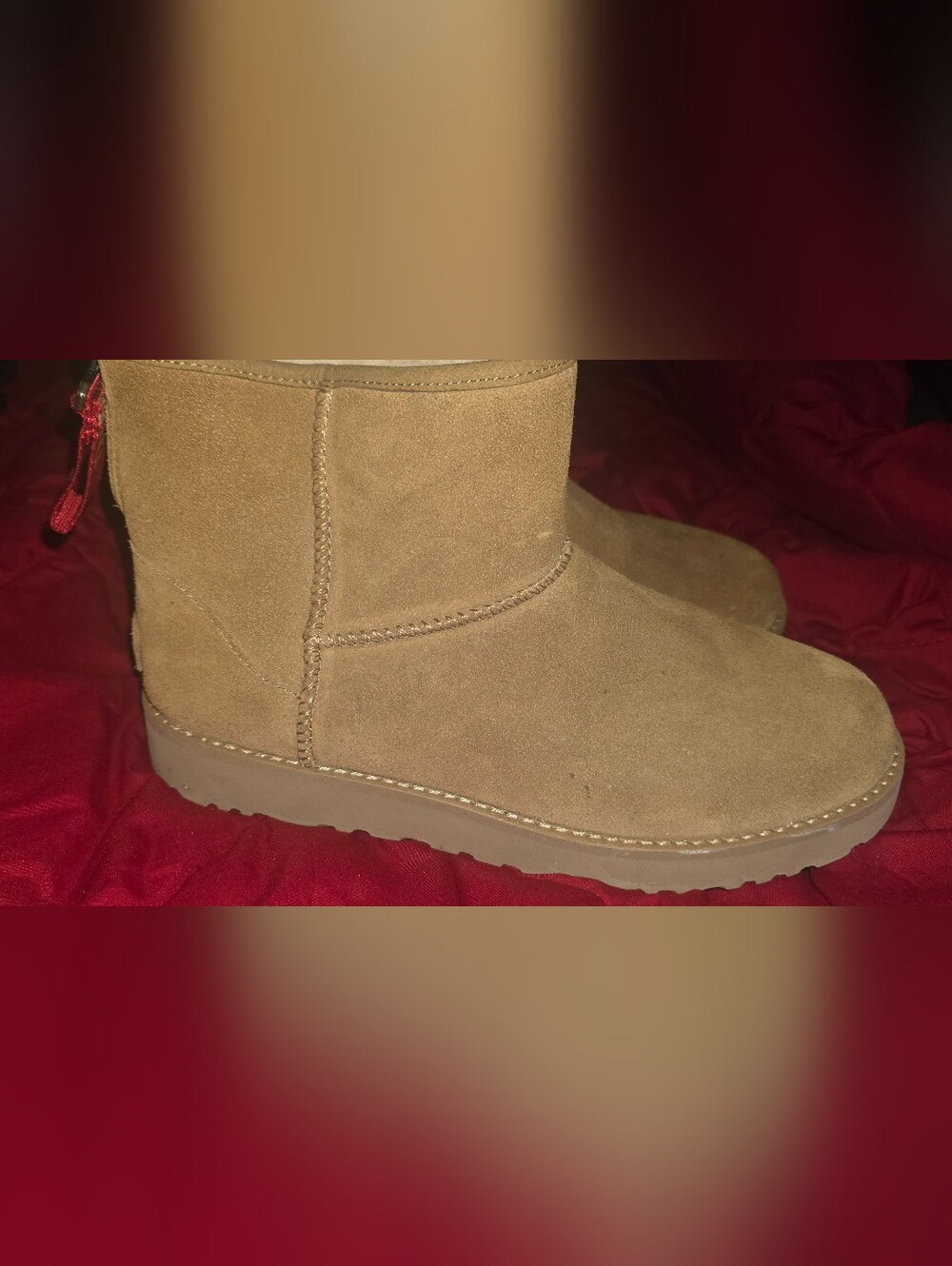 Classic Suede Short Boot - Chestnut
